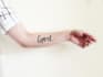 hand letter a name and turn it into a temporary tattoo