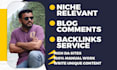 do dofollow manual niche backlinks blog comments service