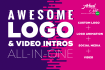 design 3 awesome logo concepts and free video intro