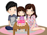 make cute illustration on vector