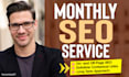complete monthly SEO service with high quality backlinks for google top ranking