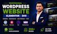 build a professional wordpress website with elementor or divi