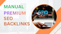 create 50 premium SEO backlinks manually