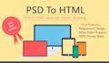 convert your psd to responsive html template