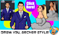 draw you a portrait in a flat and bold style like archer