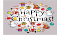 design merry christmas and happy new year logo