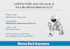 fix html css issues in wordpress website in few hours