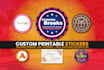 design amazing custom stickers