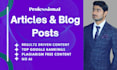 do SEO article writing, blog writing as a content writer