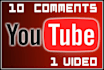 post 10 youtube comments to your video