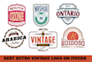 design a 2 Customized Retro Vintage Logo