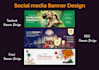 design a fancy facebook banner or socail media banner in 24h
