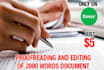 proofread and edit any type of word document