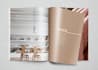 design a stylish magazine or brochure layout and cover