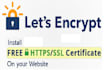 install SSL on domain