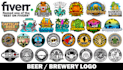 create a craft, home, micro brewery beer logo