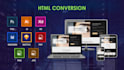 convert psd, png, jpg or PDF to responsive html webpage