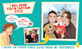 draw your portrait in disney cartoon style caricature