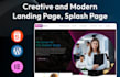 create a creative landing page, splash page, squeeze page