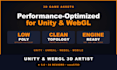 create performance optimized 3d assets for unity and webgl