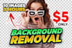 cut out images, remove bg, background removal in 3 hours