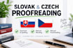 manually proofread and edit your slovak or czech text