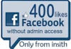 add 400 LIKES to your facebook fanpage without admin access