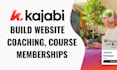 create kajabi website design and set up kajabi online course