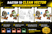 manually convert image to vector and do vector tracing