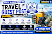 write and guest post on travel blogs with dofollow SEO backlinks