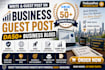 write and guest post on business blogs with dofollow SEO backlinks