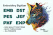 convert logo into embroidery digitizing file dst pes jef emb pxf in 1 hour