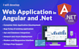 develop amazon web application in angular and dot net core