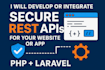 develop or integrate secure rest apis for your system
