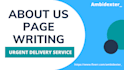 write a compelling about us page for your website