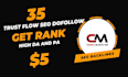 provide 35 powerful backlinks with high trust flow