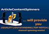 manually write spintax on sentence level article spinning