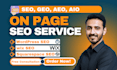 do onpage SEO GEO aeo and aio service for wordpress, wix, squarespace