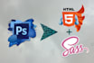convert psd to HTML5 sass or scss