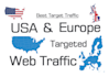 drive USA and europe targeted traffic,visitors to your website