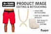 do product image editing, retouching, and fast delivery