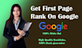 promote your website rank first page on google seo