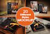 convert your 2d book cover into 20 unique 3d mockups