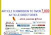 do ARTICLE Submission using Unique Article Wizard to Over Several Thousands of Article Directories