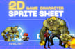 create 2d character game sprite sheet or pixel art