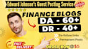 do whitehat SEO authority backlinks on da60 finance blogs