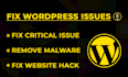 fix wordpress critical errors and malware