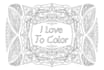 draw an illustration with text for coloring books or pages