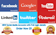 create a Facebook twitter google plus linkedin profile