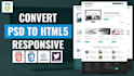 convert psd to html, css, responsive with bootstrap 4